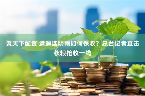 聚天下配资 遭遇连阴雨如何保收？总台记者直击秋粮抢收一线